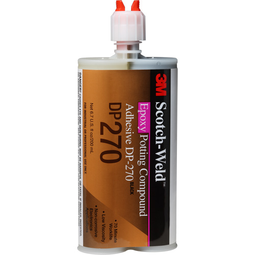 Scotch-Weld Potting Compound, 200 ml, Dual Cartridge, Two-Part, Black Superchem Industries