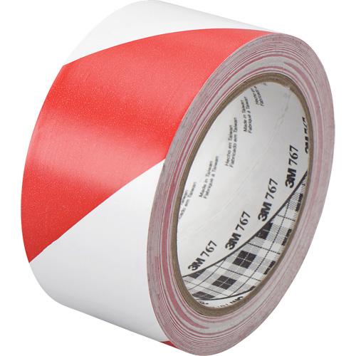 Ruban de signalisation de danger 767, 50,8 mm (2") x 33 m (108'), Rouge/Blanc Superchem Industries
