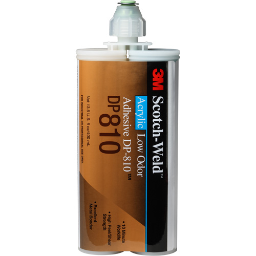 Adh&eacute;sif acrylique &agrave; faible odeur Scotch-Weld, Deux composants, Cartouche, 400 ml, Blanc cass&eacute; Superchem Industries
