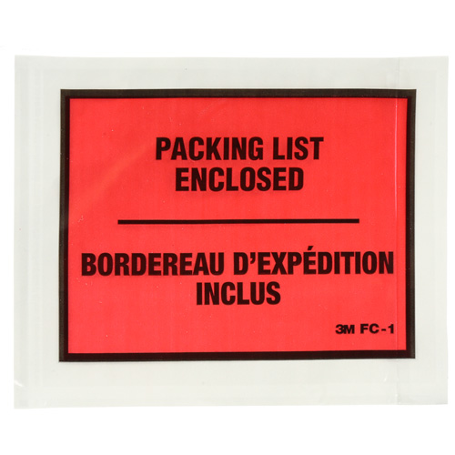 Packing List Envelope, 5-1/2" L x 4-1/2" W, Endloading Style Superchem Industries