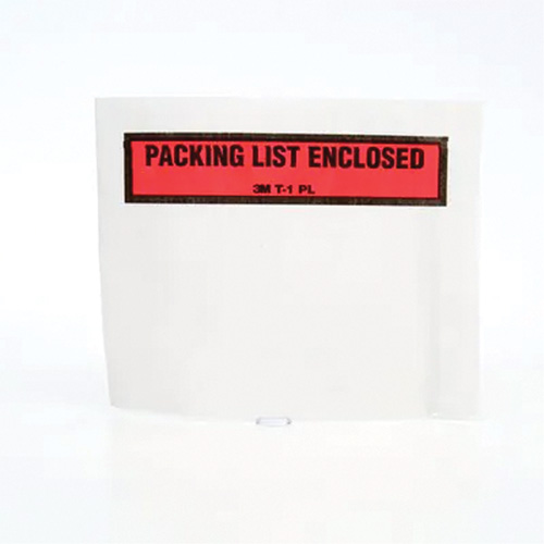 Pochette pour bordereau d'exp&eacute;dition, 5-1/2" lo x 4-1/2" la, Style Insertion par extr&eacute;mit&eacute; Superchem Industries
