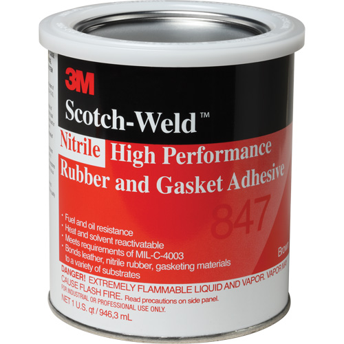 Scotch-Weld High-Performance Rubber & Gasket Adhesive, Gallon, Brown Superchem Industries