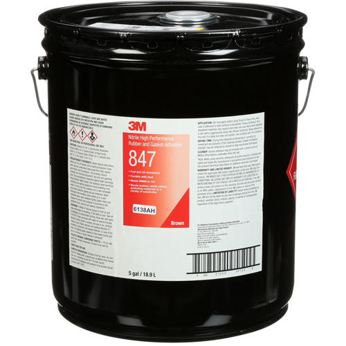 Adh&eacute;sif haute performance pour caoutchouc et joints Scotch-Weld, Seau, Brun Superchem Industries