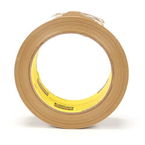 Scotch&reg; Box Sealing Tape 375, Hot Melt Adhesive, 3.1 mils, 48 mm (2") x 50 m (164') Superchem Industries