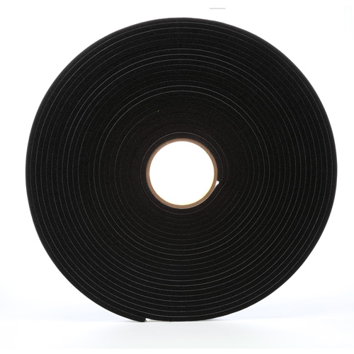 4504 Vinyl Foam Tape, 19 mm (3/4") W x 16.5 m (54') L, 250 mils, Black Superchem Industries