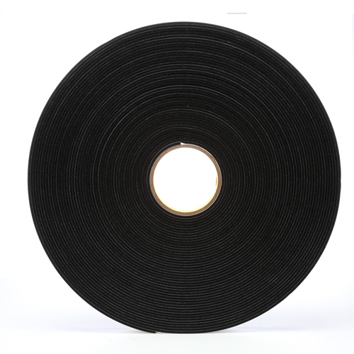 Ruban en mousse de vinyle 4508, 25,4 mm (1") la x 32,9 m (108') lo, 125 mils, Noir Superchem Industries