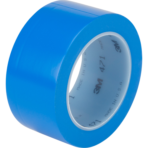 Ruban en vinyle 471, 50,8 mm (2") la x 32,9 m (108') lo, 5,3 mils, Bleu Superchem Industries