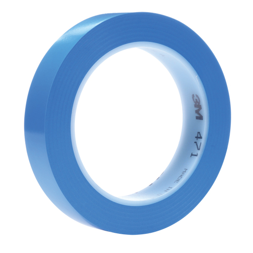 Ruban en vinyle 471, 19 mm (3/4") la x 32,9 m (108') lo, 5,3 mils, Bleu Superchem Industries