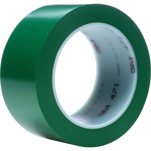 Ruban en vinyle 471, 12 mm (1/2") la x 32,9 m (108') lo, 5,3 mils, Vert Superchem Industries