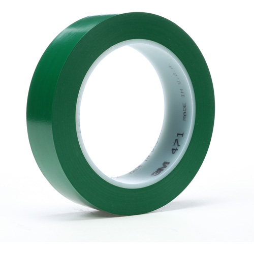 Ruban en vinyle 471, 19 mm (3/4") la x 32,9 m (108') lo, 5,2 mils, Vert Superchem Industries