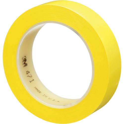 471 Vinyl Tape, 25.4 mm (1") W x 32.9 m (108') L, 5.3 mils, Yellow Superchem Industries