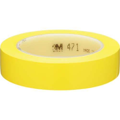 471 Vinyl Tape, 25.4 mm (1") W x 32.9 m (108') L, 5.3 mils, Yellow Superchem Industries