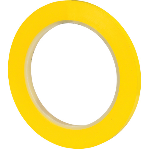 471 Vinyl Tape, 6 mm (1/4") W x 32.9 m (108') L, 5.2 mils, Yellow Superchem Industries
