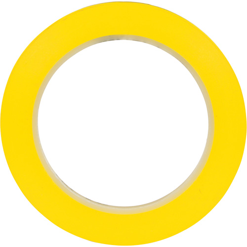 471 Vinyl Tape, 6 mm (1/4") W x 32.9 m (108') L, 5.2 mils, Yellow Superchem Industries