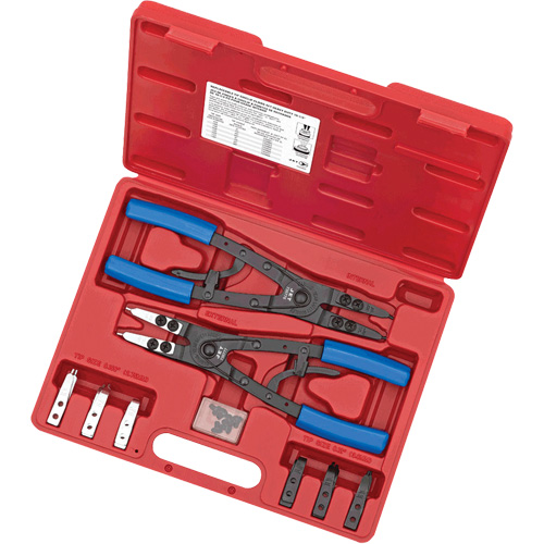SRP-10S Heavy-Duty Ratcheting Snap Ring Pliers Set, 10 Pieces Superchem Industries