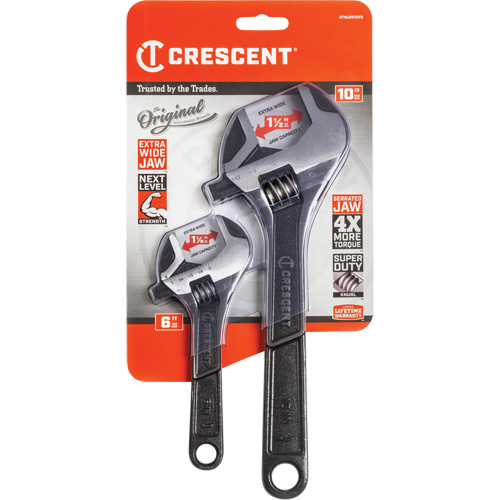 Wide-Jaw Wrench Set, Adjustable, 2 Pieces, Imperial Superchem Industries