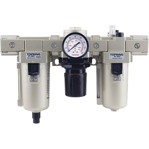 Filter, Regulator, Lubricator with Metal Bowl, 1/2" NPT, 150 PSI Superchem Industries