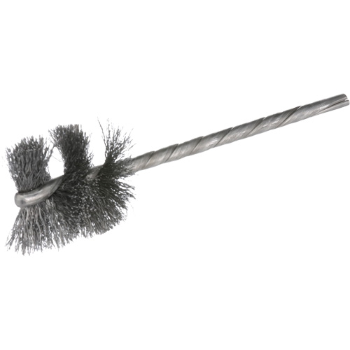 Ensemble de brosses internes &agrave; fils m&eacute;talliques ondul&eacute;s HeliTuf, 1" dia. x 1" l, 3-1/2" longueur hors tout Superchem Industries