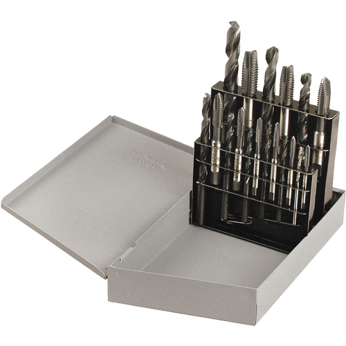 Jeu de tarauds &agrave; main Drill & Plug, 18 morceaux Superchem Industries