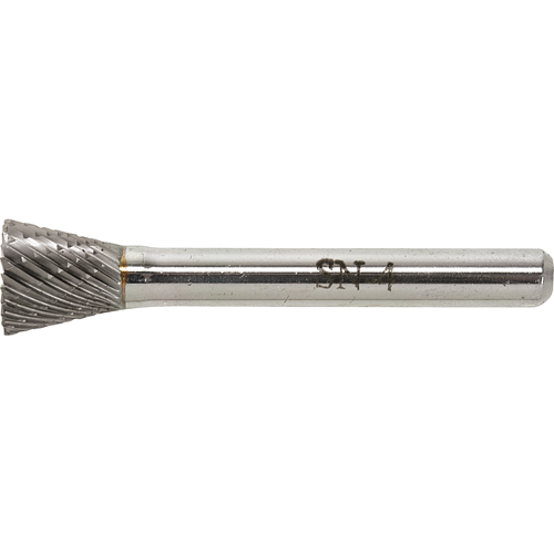 Solid Carbide Burr, SN-1, 1/4" Dia., 1/4" Shank, 5/16" Depth of Cut Superchem Industries