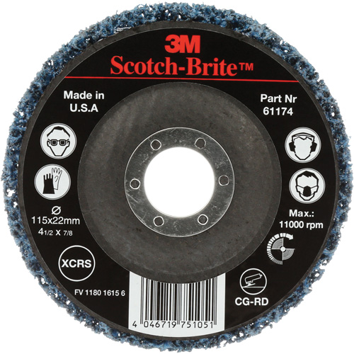 Disque de nettoyage et de d&eacute;capage Scotch-Brite, 4-1/2" dia., Grain Extra grossier, Carbure de silicium Superchem Industries