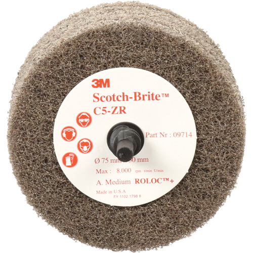 Disque de tronçonnage et de polissage Scotch-Brite, 75 mm x 30 mm, Arbre de 20 mm, Oxyde d'aluminium, 7500 Tr/min Superchem Industries