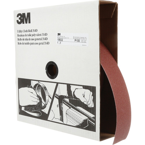 Utility Sanding Roll 314D, 2" W x 150' L, 100J Grit Superchem Industries