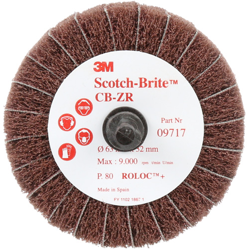 Scotch-Brite Combi-Wheel, 2-1/2" Dia., 80 Grit, Aluminum Oxide Superchem Industries