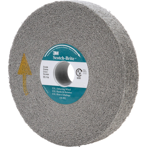 Scotch-Brite EXL Deburring Wheel, 6" x 1/2", 1" Arbor Superchem Industries