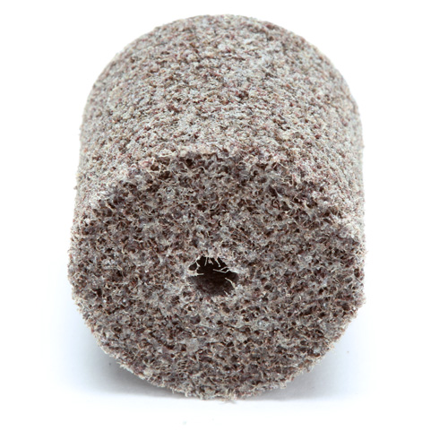 Meule d'abrasion et de polissage unitaris&eacute;e Scotch-Brite, 1" x 1", Arbre de 3/16"-7, Grain de Moyen, Oxyde d'aluminium Superchem Industries