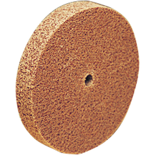 Meule d'abrasion et de polissage unitaris&eacute;e Scotch-Brite, 6" x 1", Arbre de 1"-7, Grain de Moyen, Oxyde d'aluminium Superchem Industries