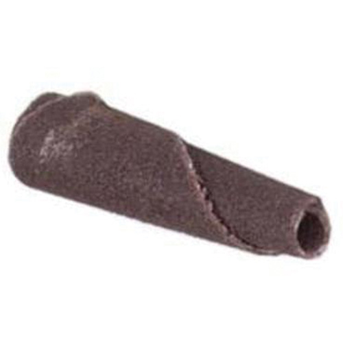 Cartouche de bande abrasive conique ALO, 100 Grain, 3/16" dia., Oxyde d'aluminium, 1" lo, 1/8" Dimension de l'arbre Superchem Industries