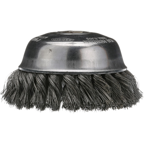 Knotted Cup Brush, 4" Dia. x 5/8"-11 Arbor Superchem Industries