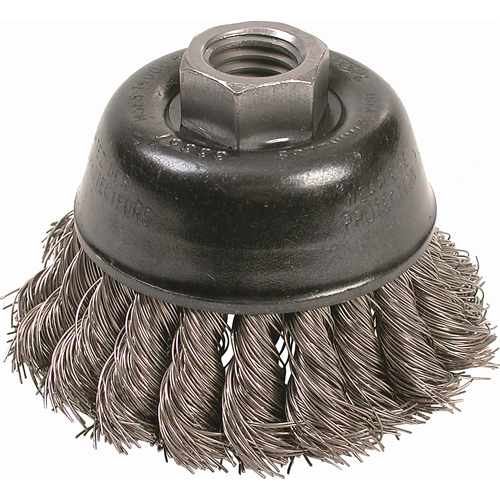 Brosses-boisseau &agrave; fils nou&eacute;s - Petites rectifieuses &agrave; grande vitesse, 2-3/4" dia. x 5/8"-11 arbre Superchem Industries