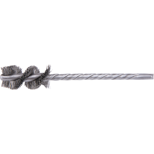 Ensemble de brosses internes &agrave; fils m&eacute;talliques ondul&eacute;s HeliTuf, 1/2" dia. x 1" l, 3-1/2" longueur hors tout Superchem Industries