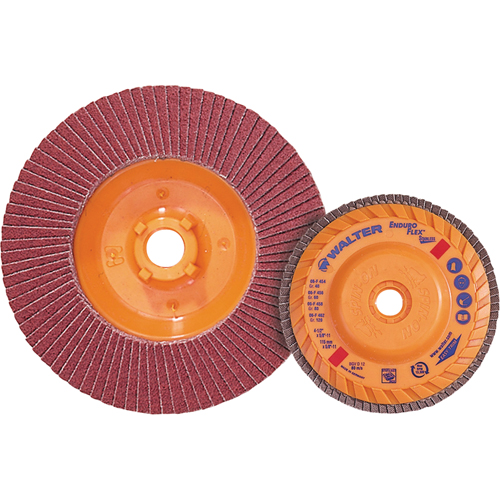 Disque &agrave; lamelles Stainless Enduro-Flex, 5" x 5/8"-11, Type 27, Grain 80, Alumine de zirconium Superchem Industries