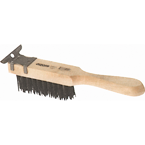Brosses de grattage &agrave; grattoir, manche droit, Acier, 4 x 11 rangs de fils, Longueur 11-3/8" Superchem Industries