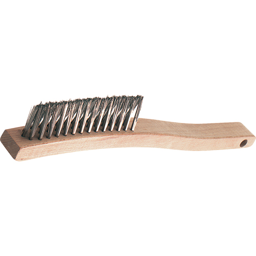 Brosses de grattage &agrave; manche long, rainure en V, Acier, 3 x 14 rangs de fils, Longueur 13-3/4" Superchem Industries