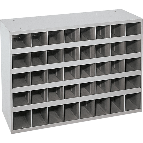 Steel Storage Bin Cabinet, 33-3/4" W x 12" D x 23-7/8" H, Grey Superchem Industries
