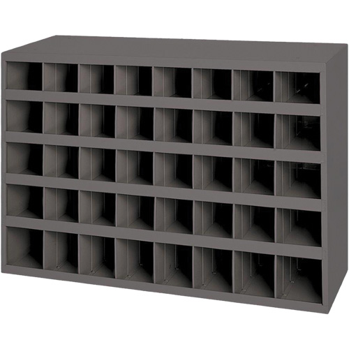 Steel Storage Bin Cabinet, 33-3/4" W x 8-1/2" D x 22-1/4" H, Grey Superchem Industries