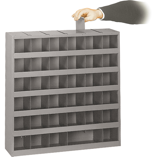Adjustable Storage Bin Cabinet, Steel, 36 Drawers, 23-3/4" x 4-3/4" x 23-3/4", Grey Superchem Industries