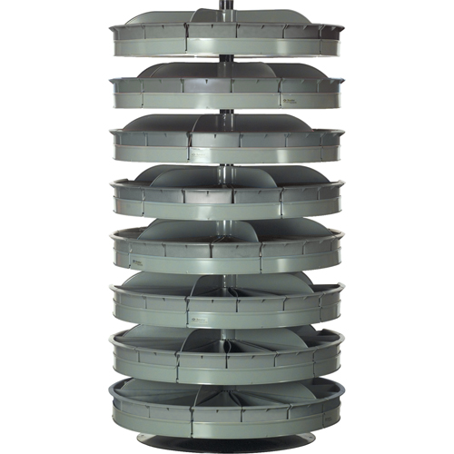 Rotabin&reg; Storage Units, 500 lbs. Capacity per Level, 60" H x 28" Dia. Superchem Industries