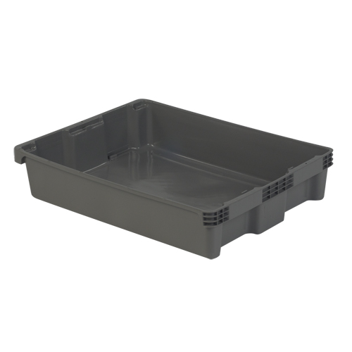 Contenants Stack-N-Nest Polylewton, 6,1" x 29,6" x 22,4", Gris Superchem Industries