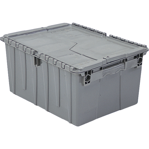 Flipak&reg; Polyethylene Plastic (PE) Distribution Containers, 11.8" x 9.8" x 7.7", Grey Superchem Industries