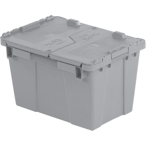 Contenants de distribution Flipak en plastique poly&eacute;thyl&egrave;ne (PE), 15,2" x 10,9" x 9,7", Gris Superchem Industries