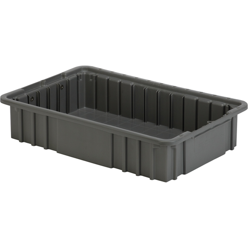 Contenant Divider Box, Poly&eacute;thyl&egrave;ne, 15,5" la x 9,9" p x 3,5" h, Gris Superchem Industries
