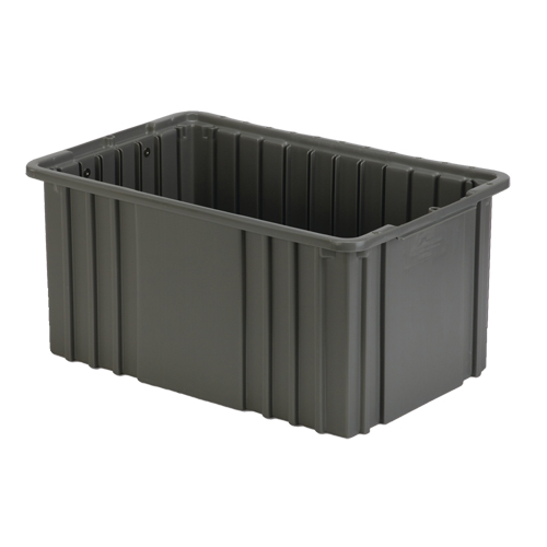 Contenant Divider Box, Poly&eacute;thyl&egrave;ne, 15,5" la x 9,9" p x 8" h, Gris Superchem Industries