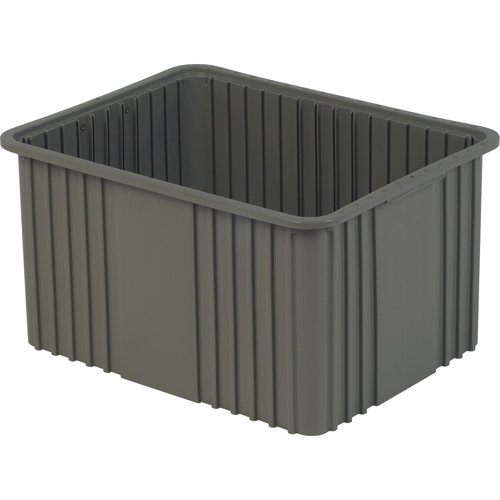Contenant Divider Box, Poly&eacute;thyl&egrave;ne, 20,9" la x 15,9" p x 12" h, Gris Superchem Industries