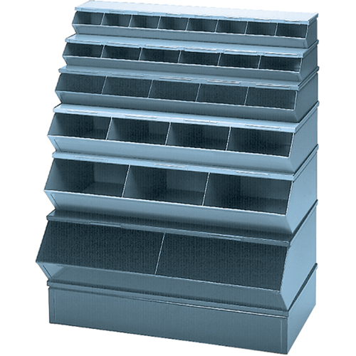 Sectional Bin Units, 100 lbs. Cap., 37" W x 18-3/4" D x 7-1/2" H, Blue Superchem Industries