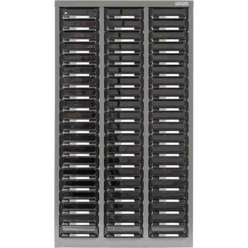 KPC-300 Parts Cabinet, Galvanized Steel, 60 Drawers, 21-3/10" x 10-2/5" x 36-9/10", Grey Superchem Industries
